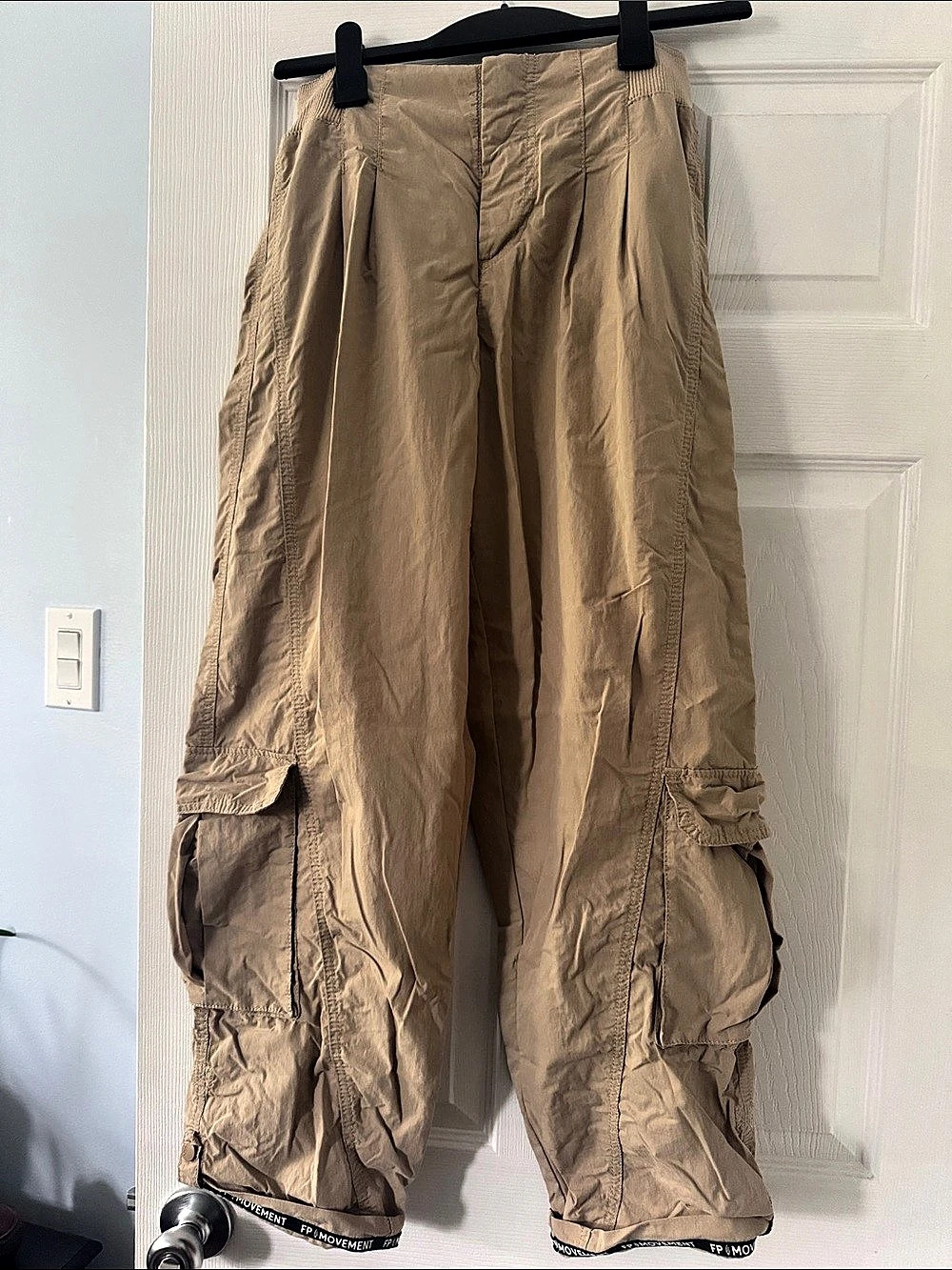 FP Movement Buckle Down Cargo Pants Brown Medium